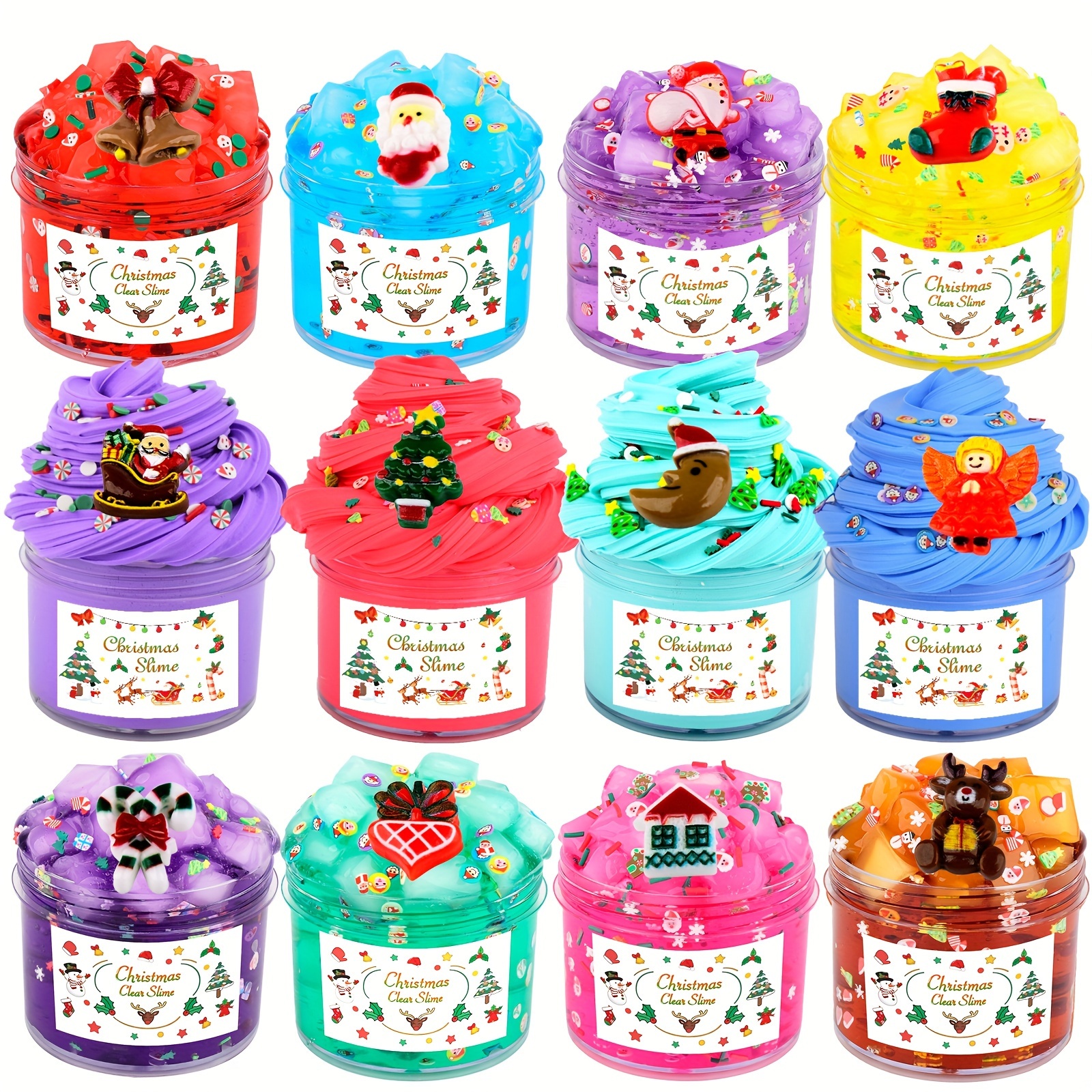 Christmas Series Cotton Mud And Jelly Crystal Mud Clear - Temu