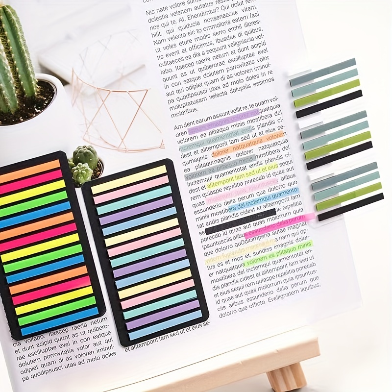6 Sets Colorful Sticky Notes Marker Stickers Book Tabs Books Annotation  Supplies Page Mats The Pet Memo Pad Student For - AliExpress