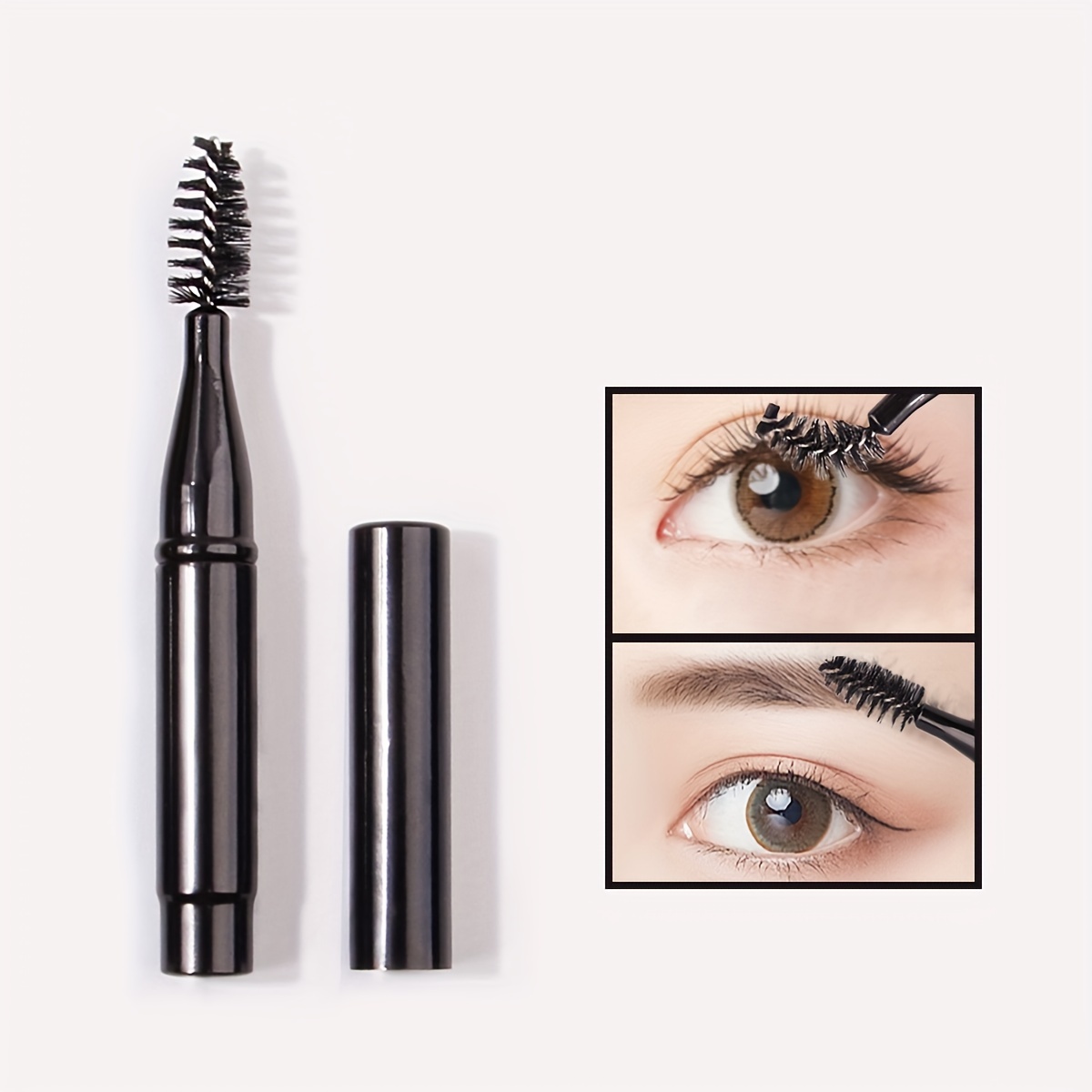 Glitter Black Eyebrow Eyelash Brushes Comb Eyelash Spoolies - Temu