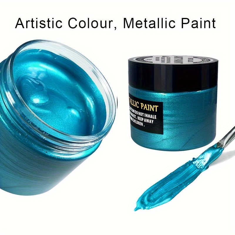 Comprar Pintura acrílica metálica, pinturas artísticas estándar de 100ML  para pintar sobre lienzo, tela plástica metálica y madera, suministros para  manualidades