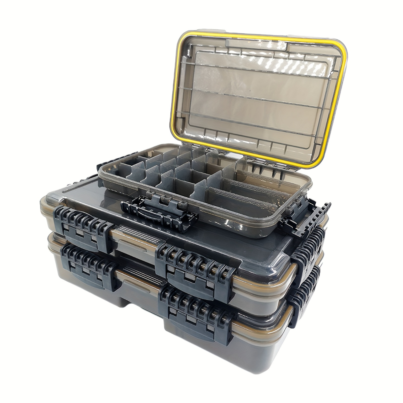 1PCS Fishing Tackle Box Storage Trays with Removable Dividers Fishing Lures  Hooks Accessories Storage Organizer Box wholesale