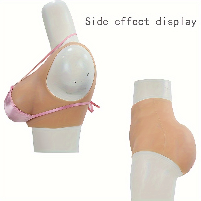  Silicone Breast Forms with Fake Vagina Panties, Fake