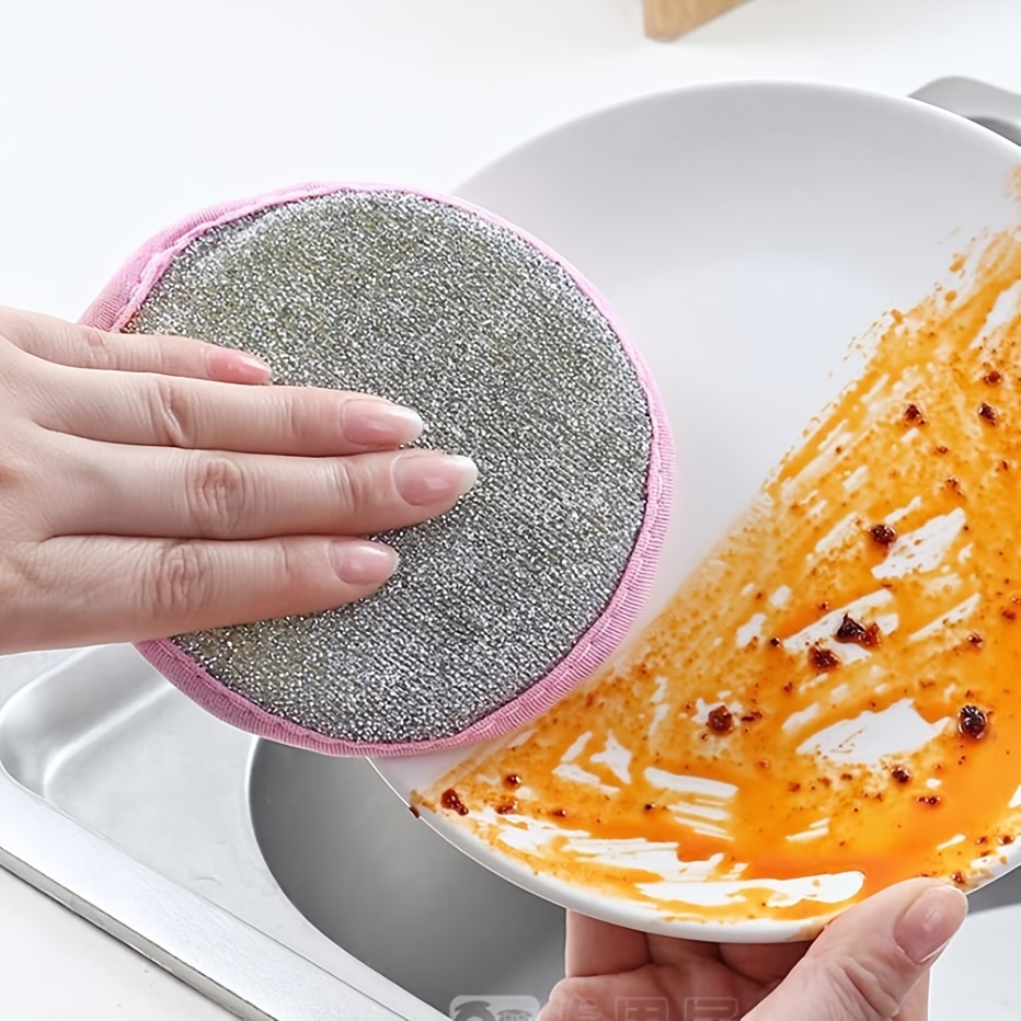 Dropship 5/10pcs; Double Side Dishwashing Sponge Pan Pot Dish Wash