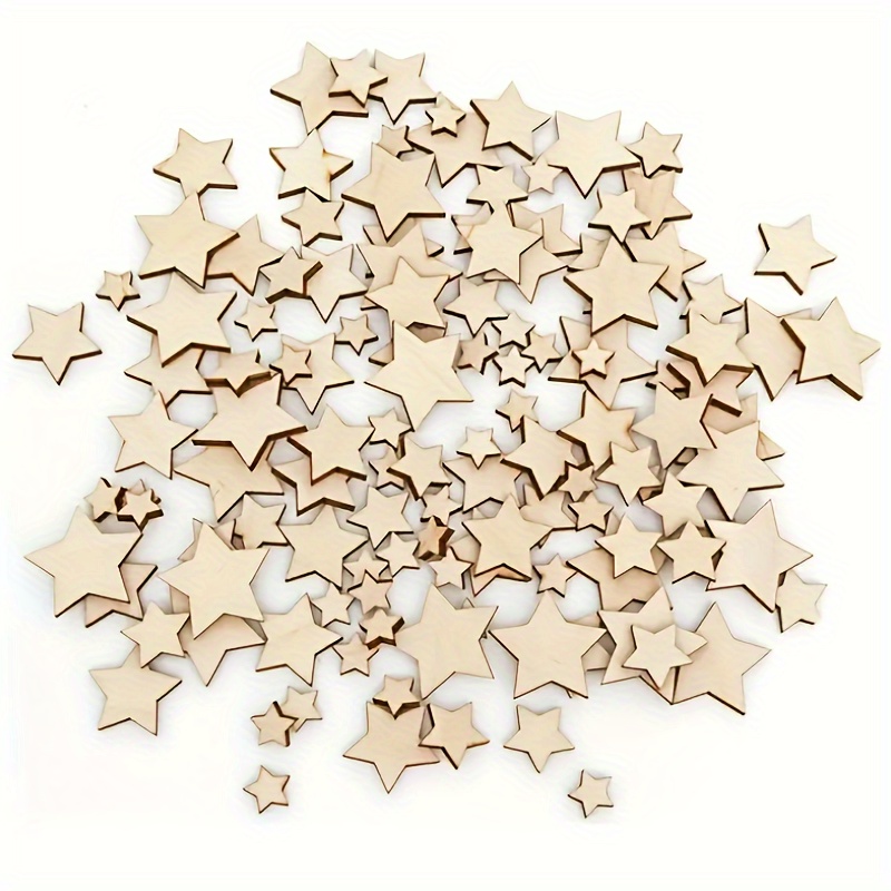 100pcs 10mm Hexagon Wood Chip Unfinished Wood Cutout Wood Slices Ornaments  Wood Pieces for Wooden Craft DIY Projects, Gift Tags,Painting, Writing