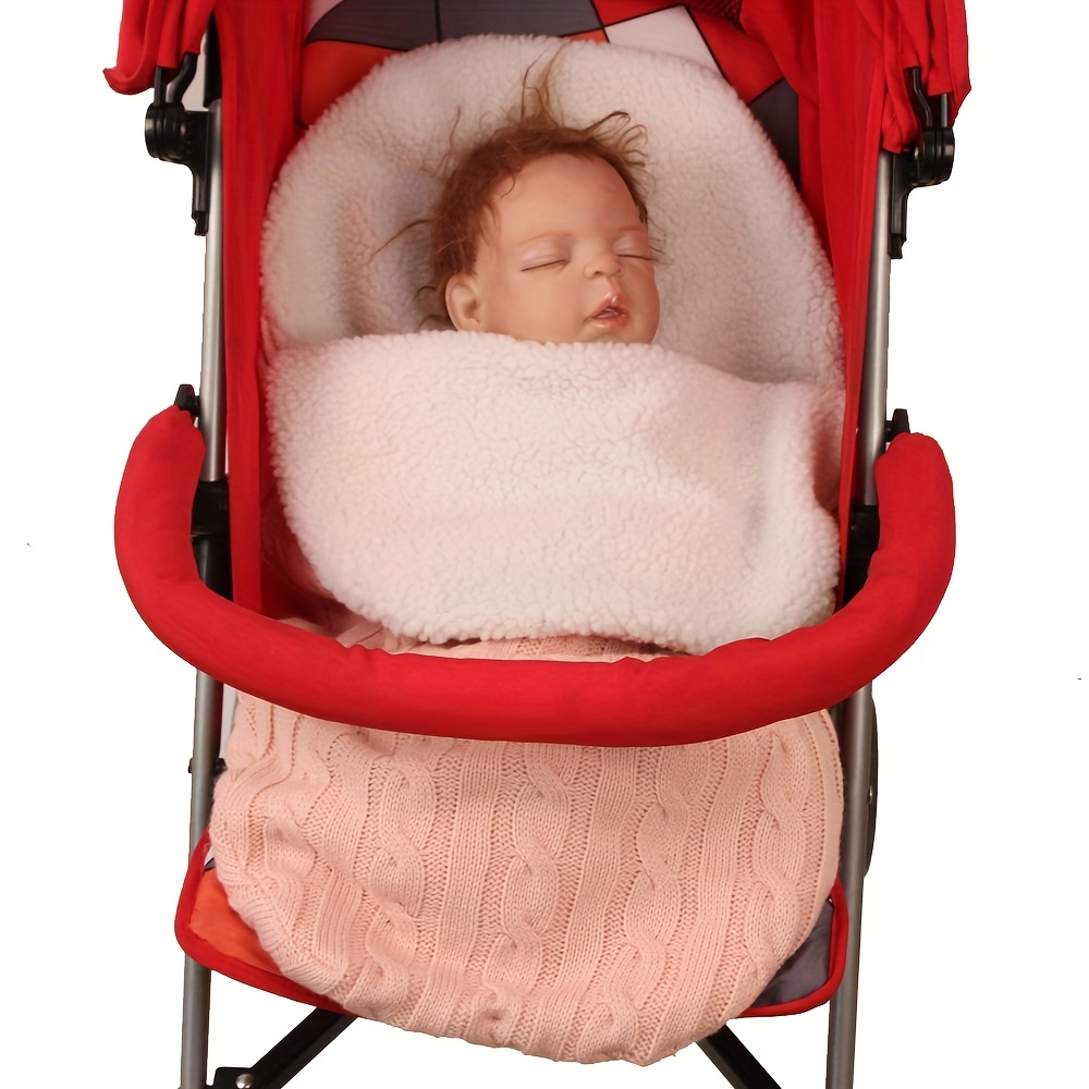 Baby Plus Velvet Sleeping Bag, Thick Knitted Warm Bag
