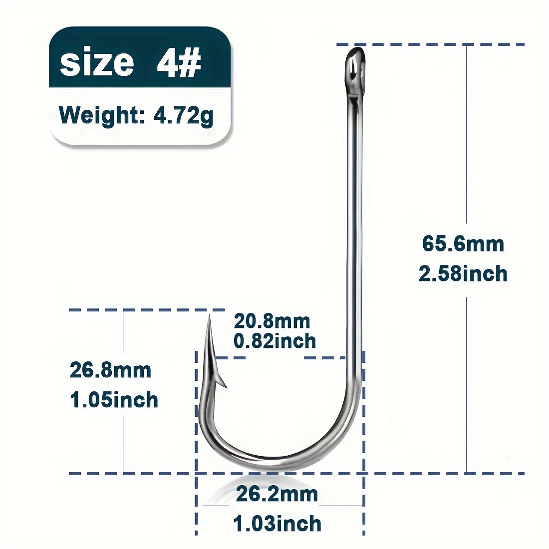 Saltwater Fishing Hooks O'shaughnessy Stainless Steel Long Shank