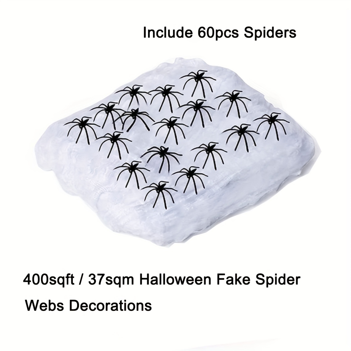 Creative 1 Set Halloween Spider Web with Fake Spiders Large Realistic Super  Stretch Webs Halloween Decorations Party Supplies Halloween Supplies 100g