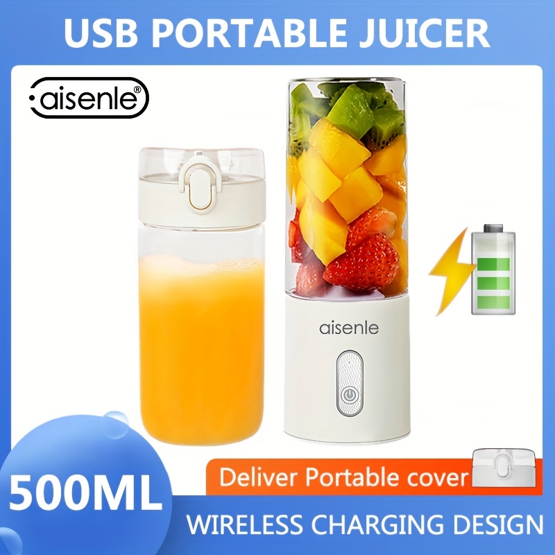 Portable Wireless Blender: 500ml USB Travel Juice Cup,Portable