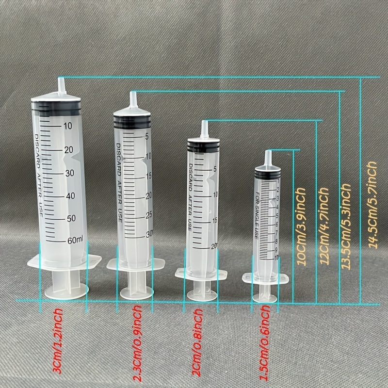 10/20/50Pcs Disposable Syringe With Needle 1ML Sterile Individual Package  For Scientific Lab Refilling Feeding Liquid Measuring