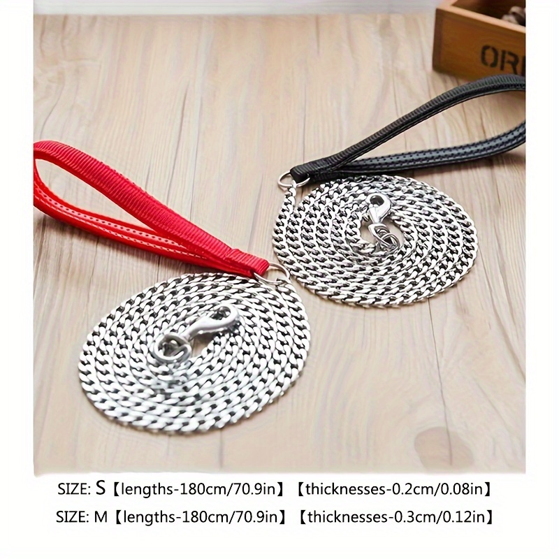 stainless   leash with foam handle anti chafing design pet lead for small medium and large dogs Product details 5