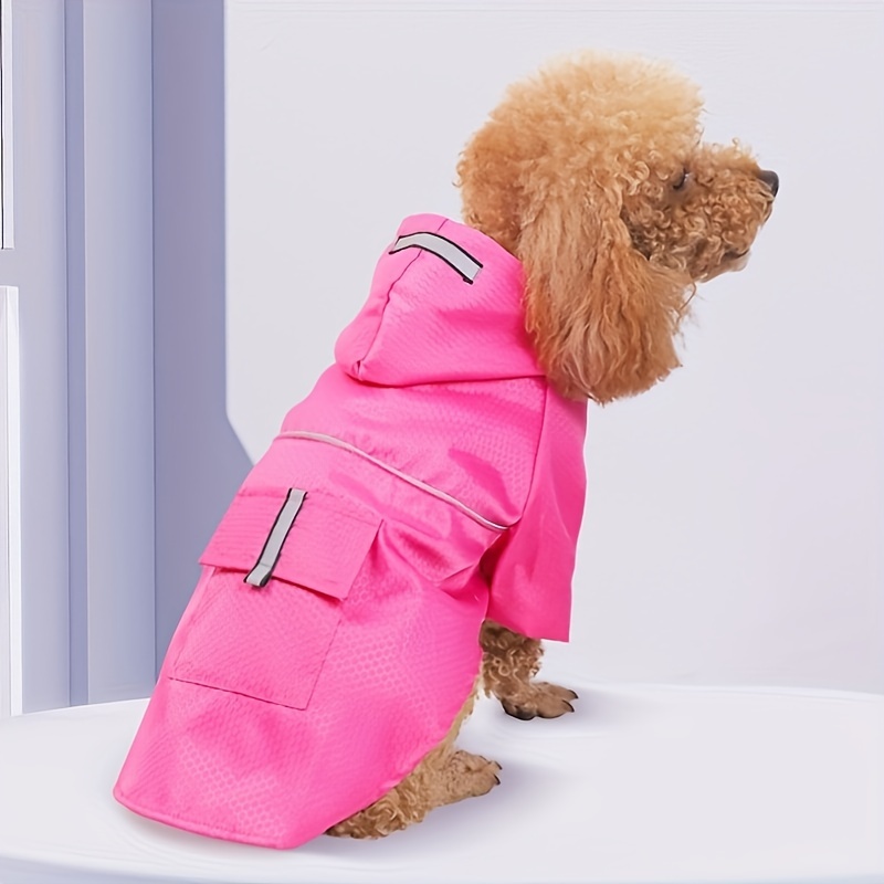 Vêtements pour chiens de taille S pour les grands chiens imperméable avec  bonnet de pluie et bande réfléchissante réglable de poche Grand imperméable  pour chien