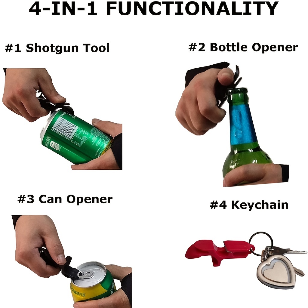 1pc Keychain Tool Bottle Opener Can Opener Shotgun Tool