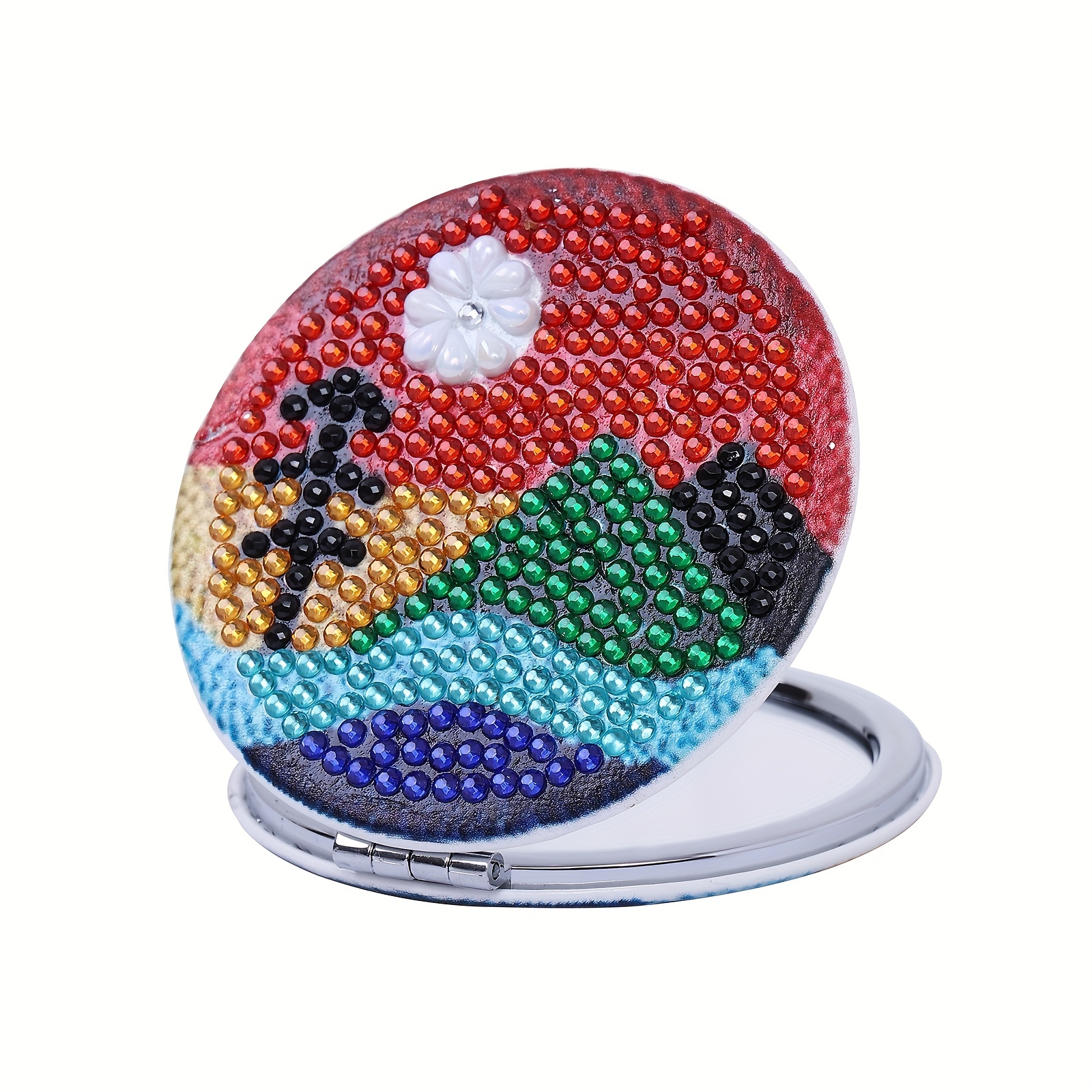 Diamond Painting Round Mirror Round For Purse And Travel, Seaside