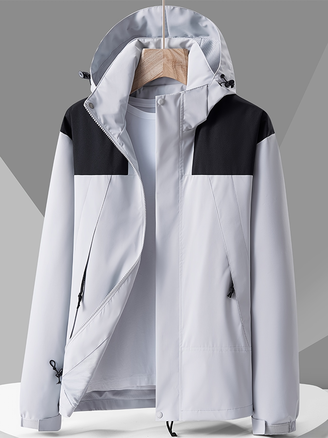 Men's Soft Shell Hooded Jacket: Windproof Waterproof Jacket - Temu Norway