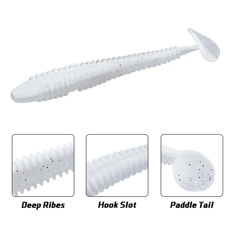 Runcl Swimbaits Paddle Tail Soft Plastic Bass Lure Baits - Temu