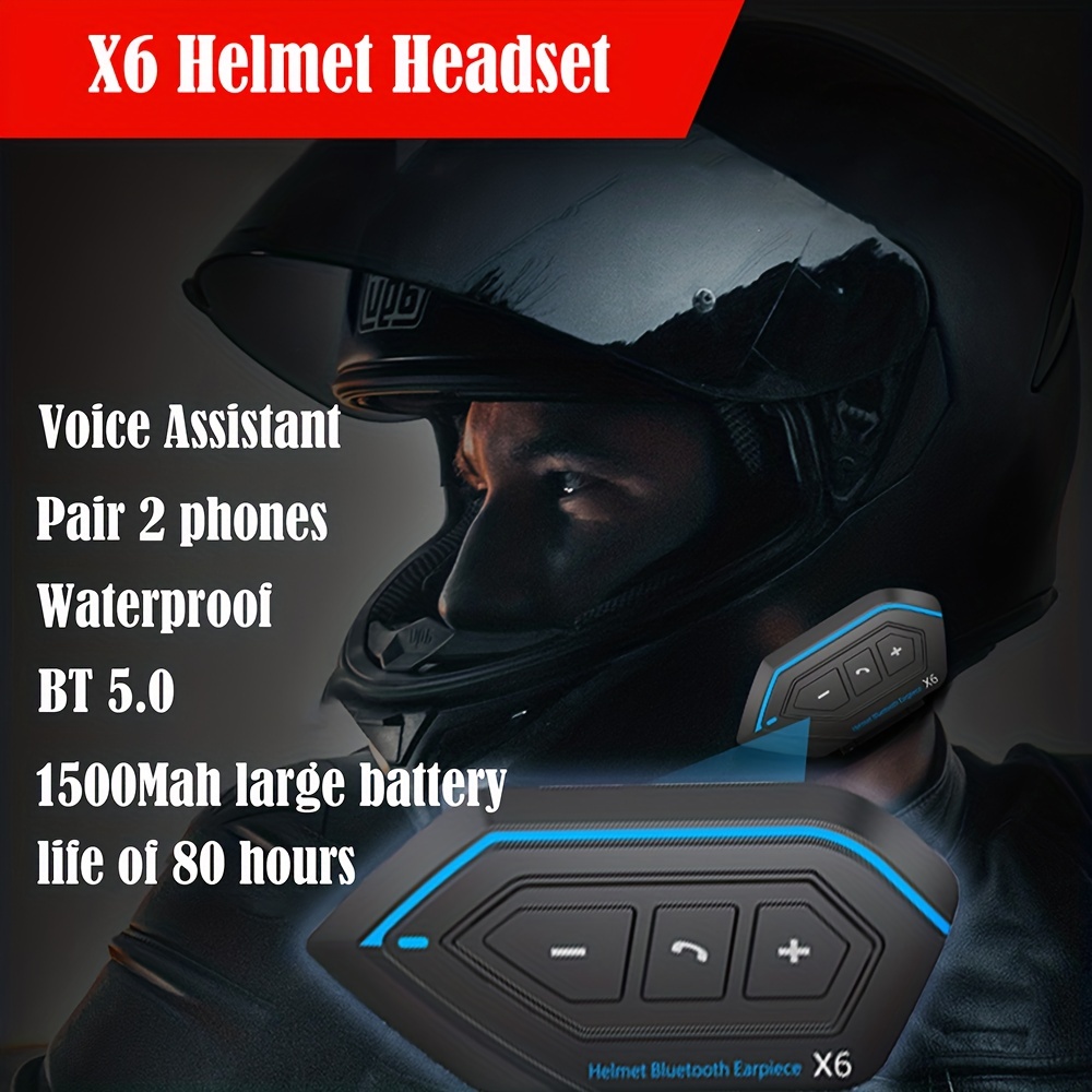 Moto Universel Casque Sans Fil Bluetooth Casque Moto Interphone Moto  Fournitures