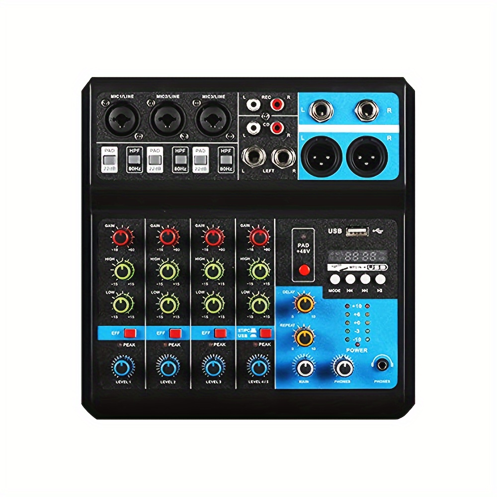 5 channel Mini Audio Mixer Sound Console Usb - Temu