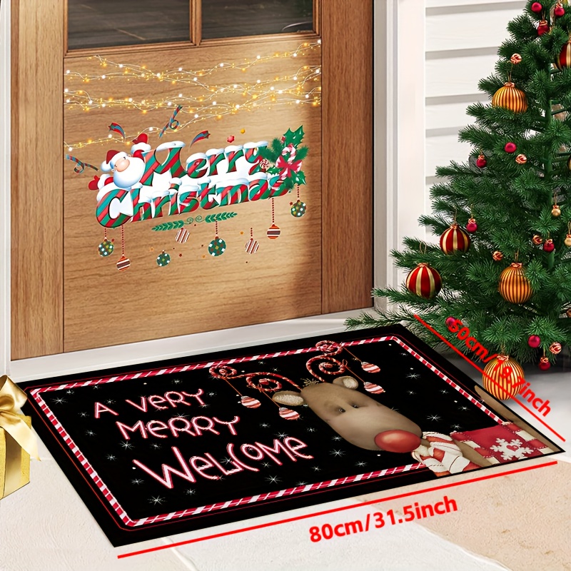 Tarmeek Christmas Welcome Doormat Indoor Outdoor Entrance,Home