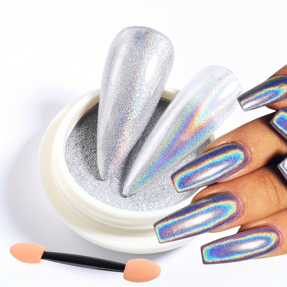 Iridescent Nail Powder Ultra fine Rainbow Chrome Glitter Mirror Powder Dust