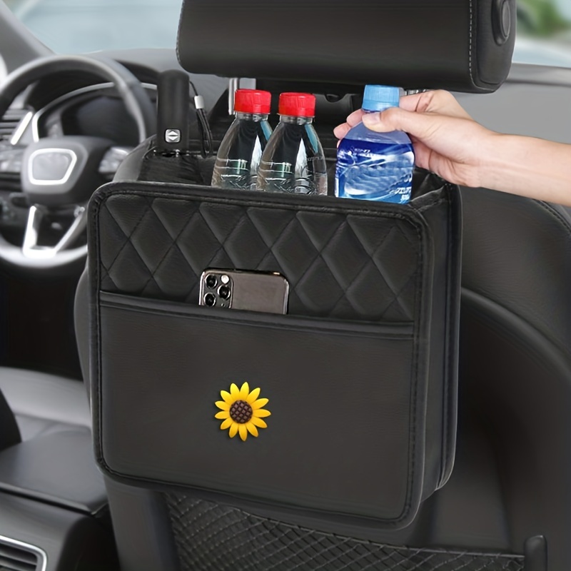 Upgrade Your Car With This Stylish Leather Storage Bag - Temu