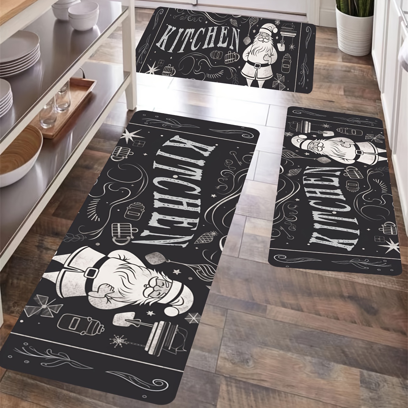 1pc Vintage Boho Kitchen Floor Mat Alfombra Piso - Temu