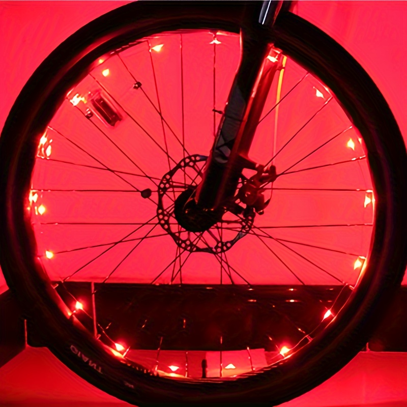 Lumière LED X Roue Vélo Avertisseur Rayons Vélo Voyant Nocturne Nuit  Sécurité