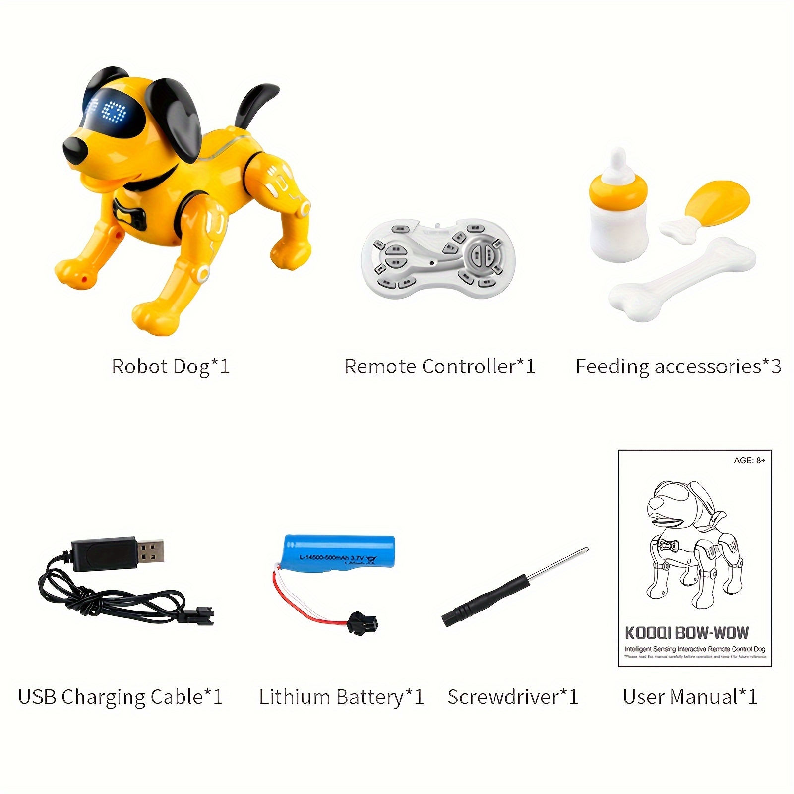 Interactive Remote Control Robot Dog: Stunts Gesture Sensing - Temu