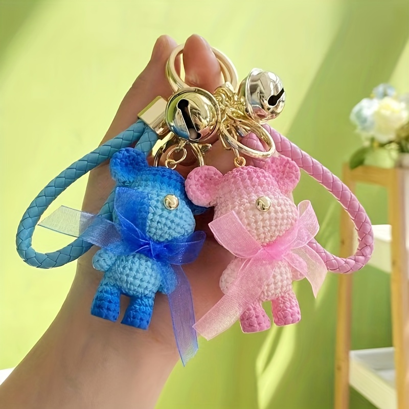 Adorable Bear Keychain With Bow Bell - Perfect Gift For Girls! - Temu