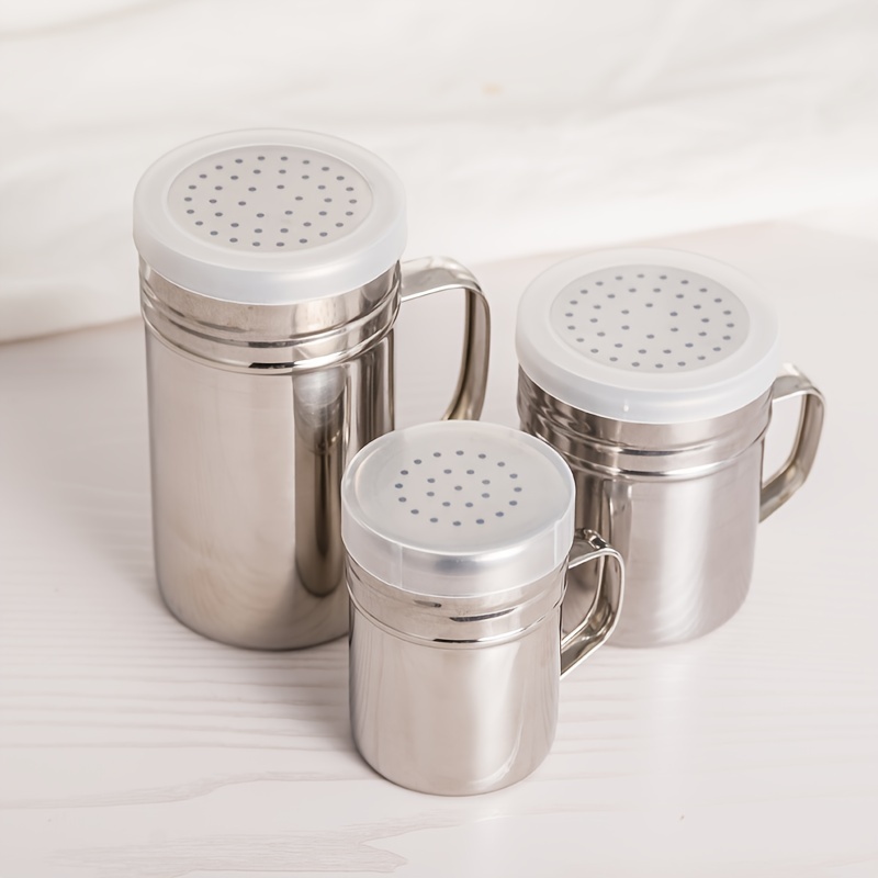 stainless steel seasoning jar with handle durable bbq spice shaker pepper sesame powder container with lid ideal for   caf use bbq spice container modern kitchenware   spice jars Product details 0