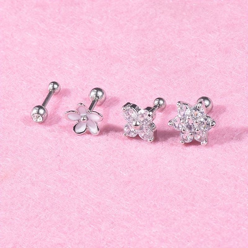 Flower Tragus Piercing Helix Piercing Cartilage Piercing 