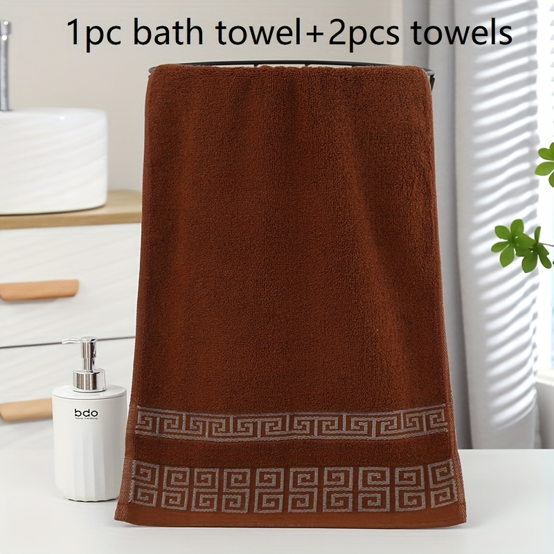 35x75cm and 70x140cm 2PCS Large White Bath Hand Towels Cotton