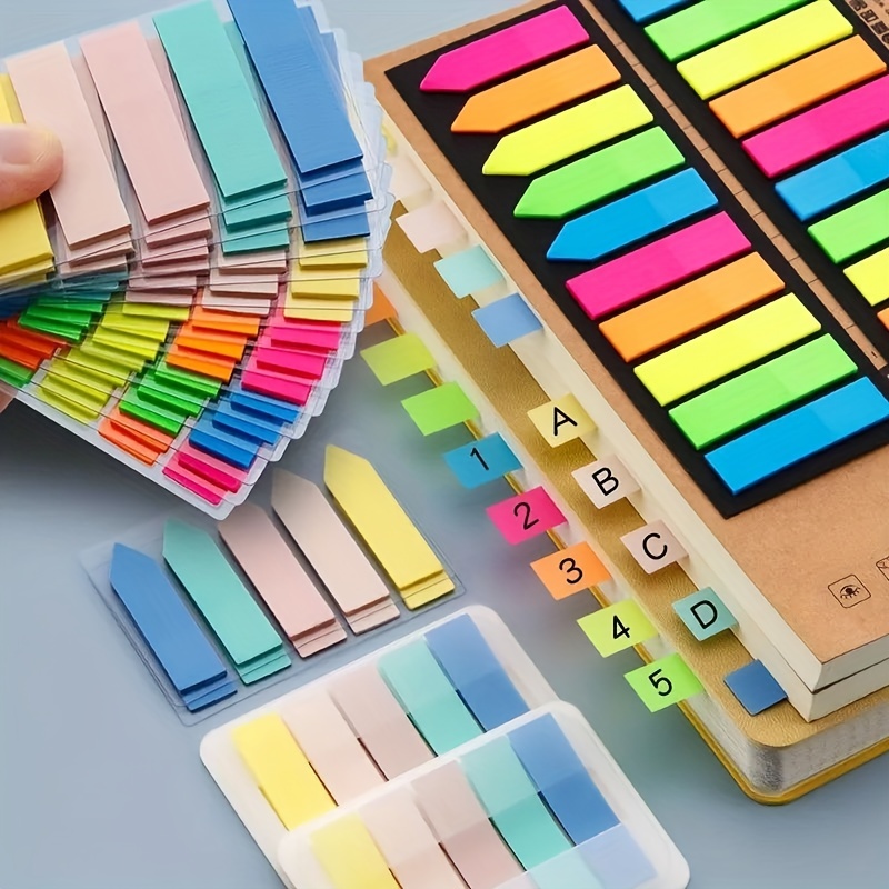 800Pcs Transparent Book Tabs, Aesthetic Sticky Notes Tabs Clear Book  Annotation Tabs Pastel Index Tabs Plastic Sticky Tab Morandi Page Markers  School