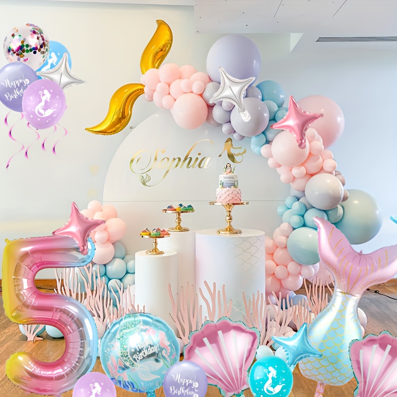 31pcs Mermaid Balloons Mermaid Birthday Decorations Includes