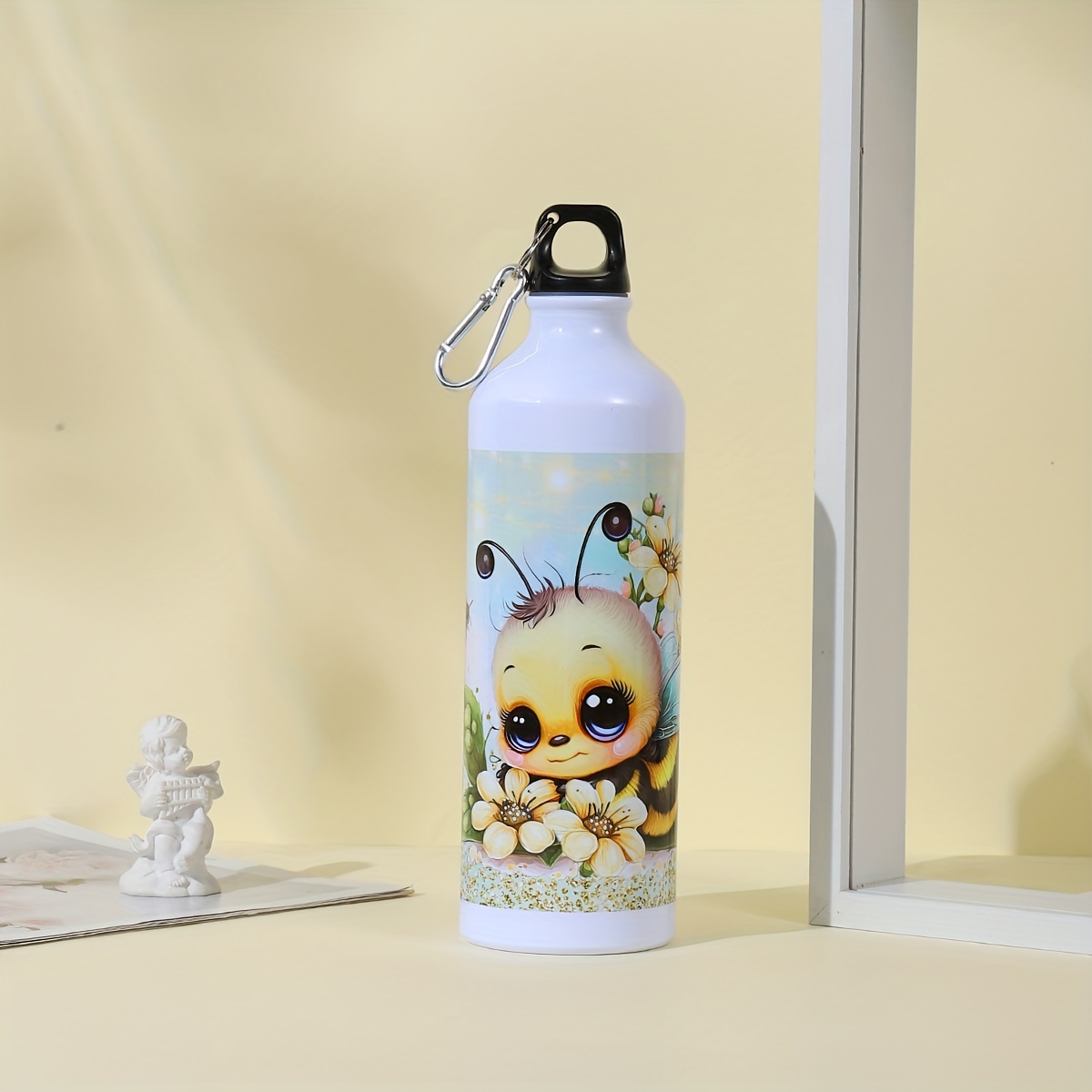 Cartoon Cute Water Bottle With Double Straw Lips Leakproof - Temu