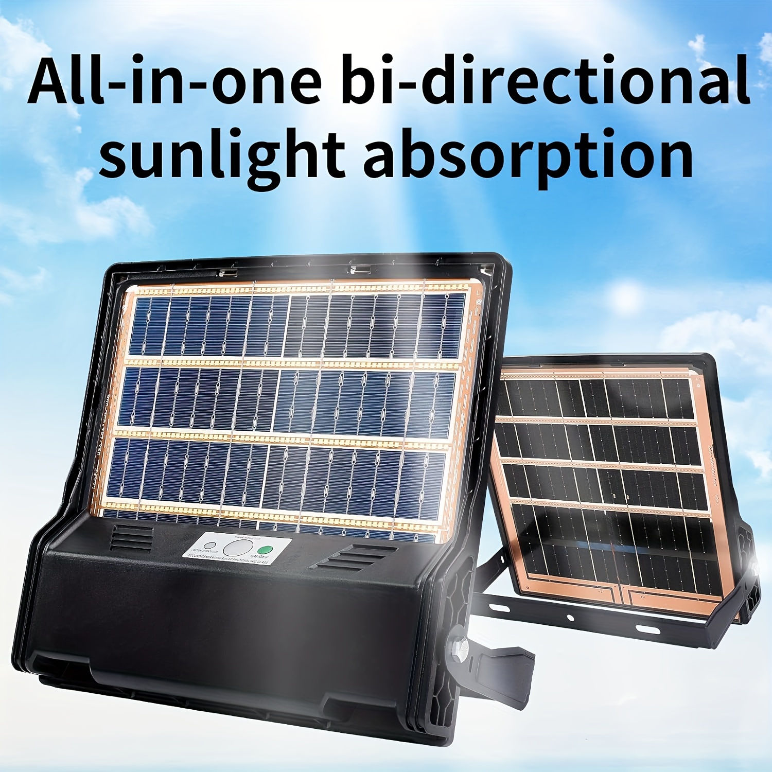 Foco Solar 200W All-Black, Luz Cálida 3000K / Luz Blanca 6000K, Sensor de  Movimiento - Luz Cálida 3000K