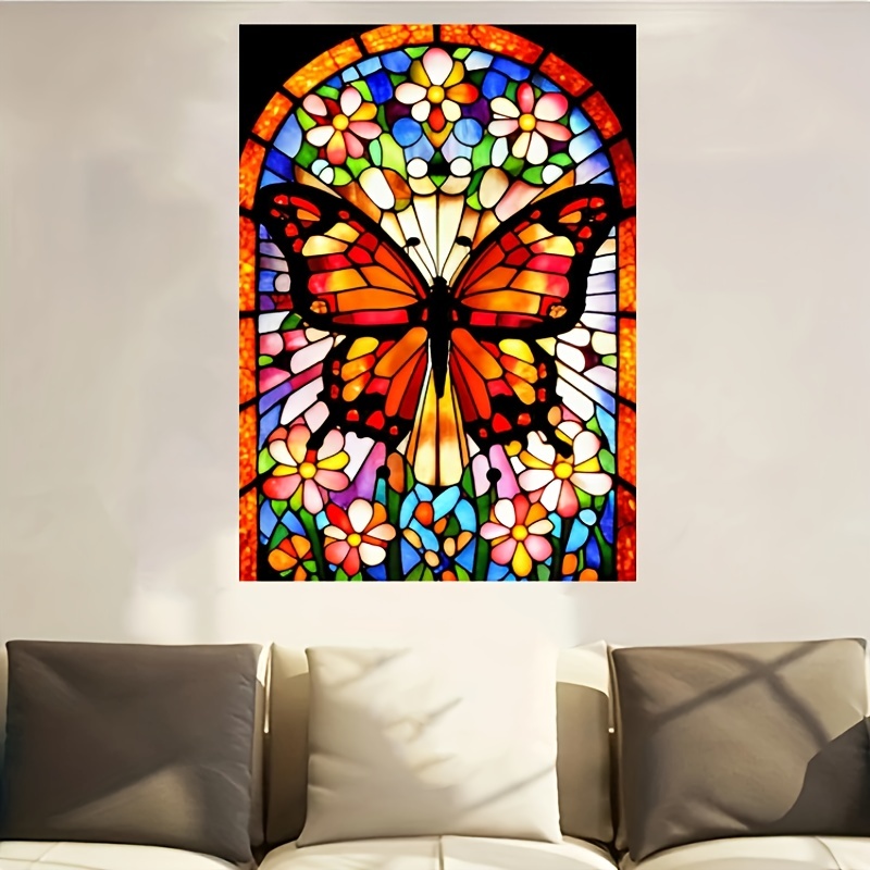 5d Diy Diamond Painting Art Kit Glass Colored Painting Art - Temu