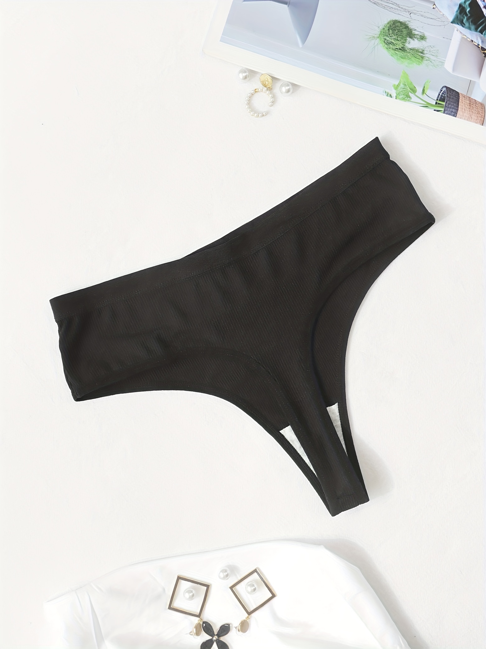 Letter Print Thongs Soft Comfy Stretchy Intimates Panties - Temu Canada