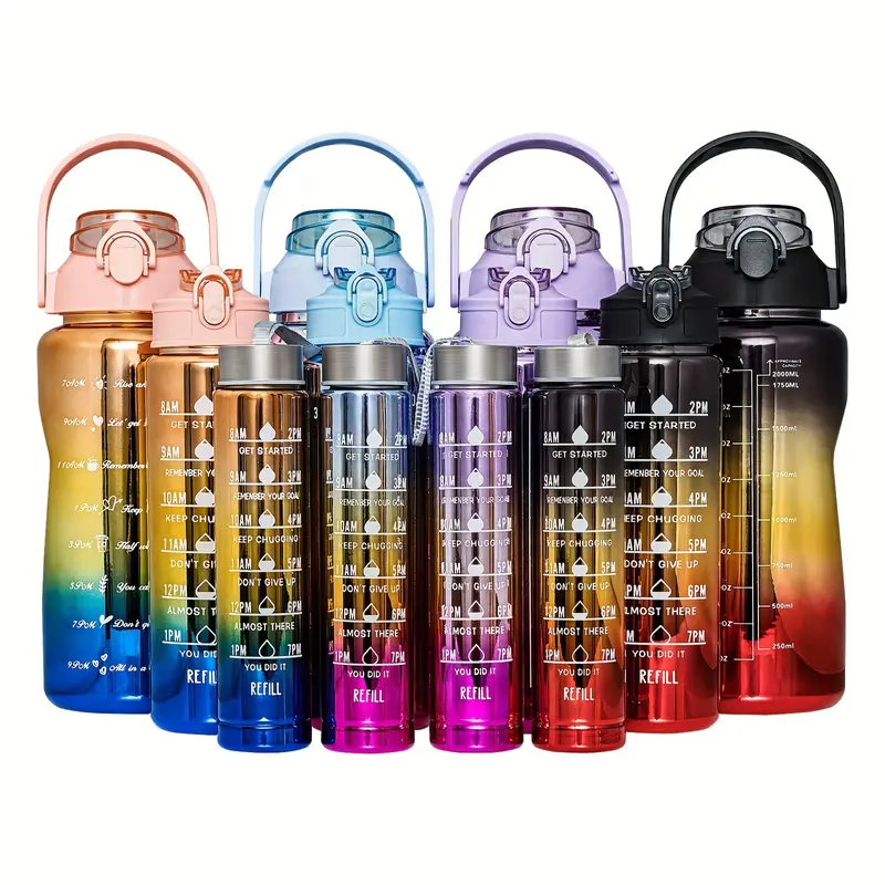 3pcs Water Bottle Motivational Sports Water Bottle Leakproof Drinking  Bottles Outdoor Travel Gym Fitness Jugs Family Water Cups - Water Bottles -  AliExpress
