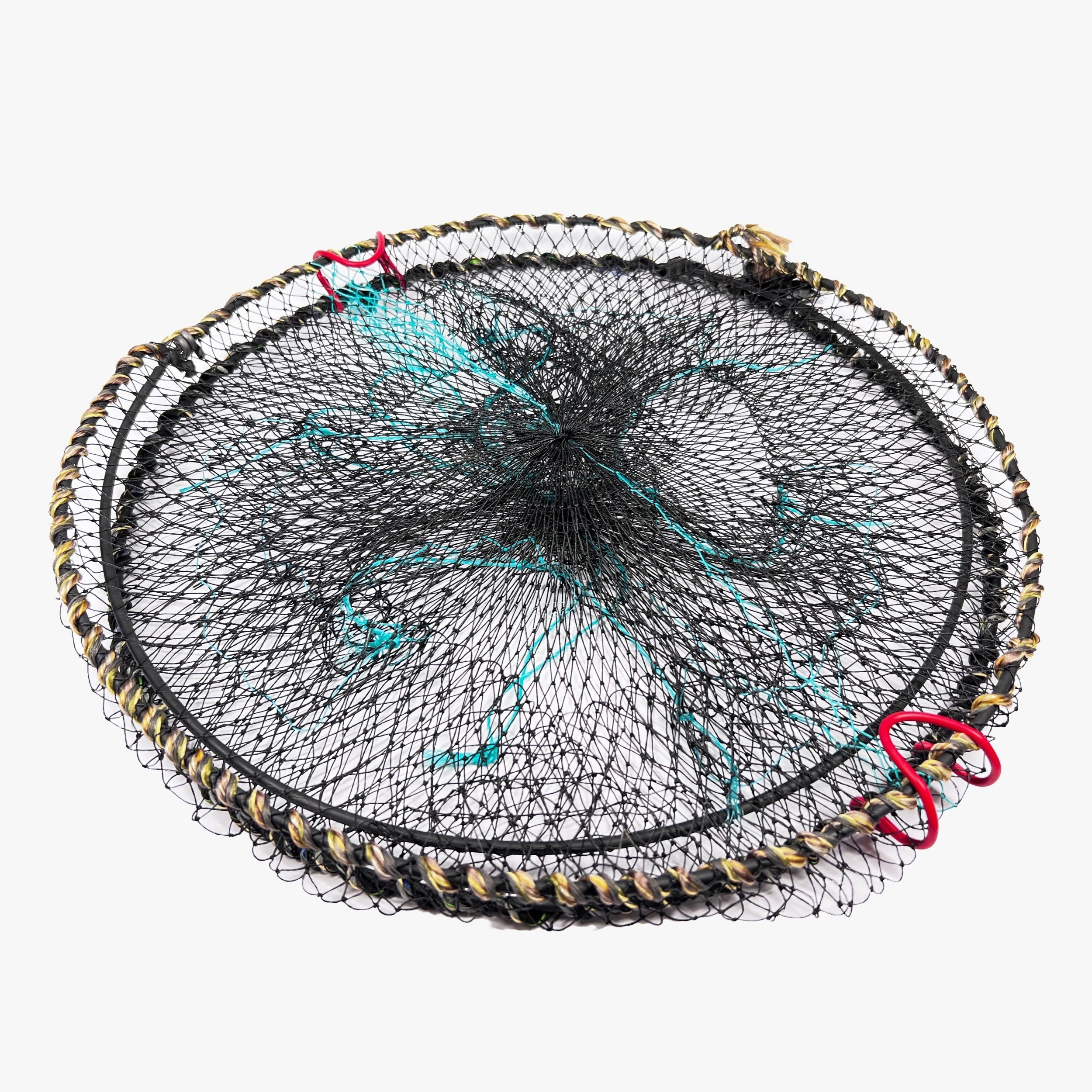 Baluue Yellow Eel and Shrimp Cage Small Lobster Net Foldable Fishing Bait  Crab Pots for Crabbing Minnow Crawfish Tool Stand Crayfish Eel Fishing Bait  Bass Bait Fishing Net Dedicated Pp : 