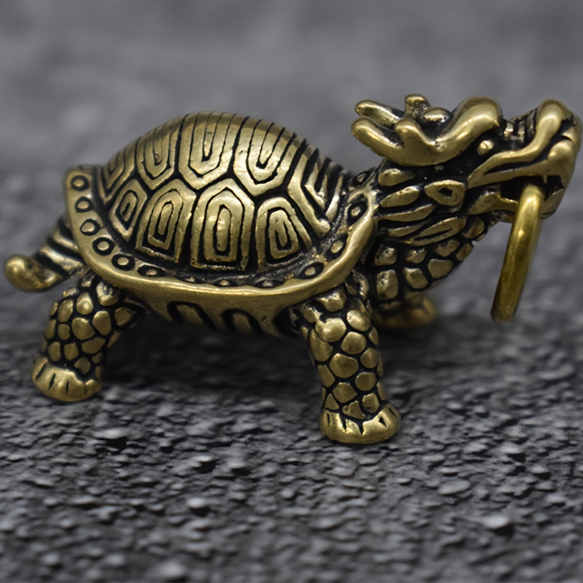 1pc Brass Dragon Turtle Keychain | Shop at Our Store