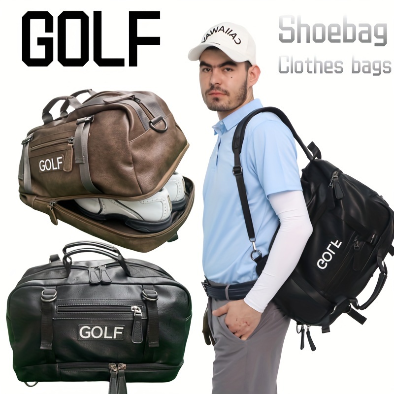 2in1 Golf Clothing&shoes Bag Golf Clothes Bag Nylon Big Capacity Shoes  Travel Clothes Bags Double Layer Portable Handbag