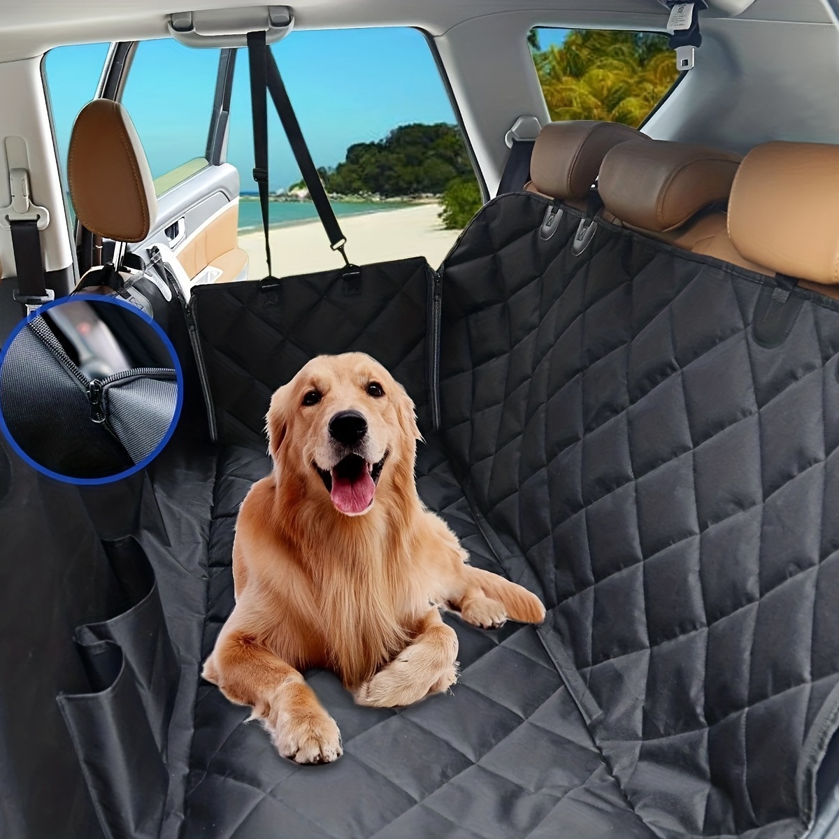 Keep Your Car Clean & Safe: Waterproof Pet Car Seat Cover With Mesh Window  - Temu