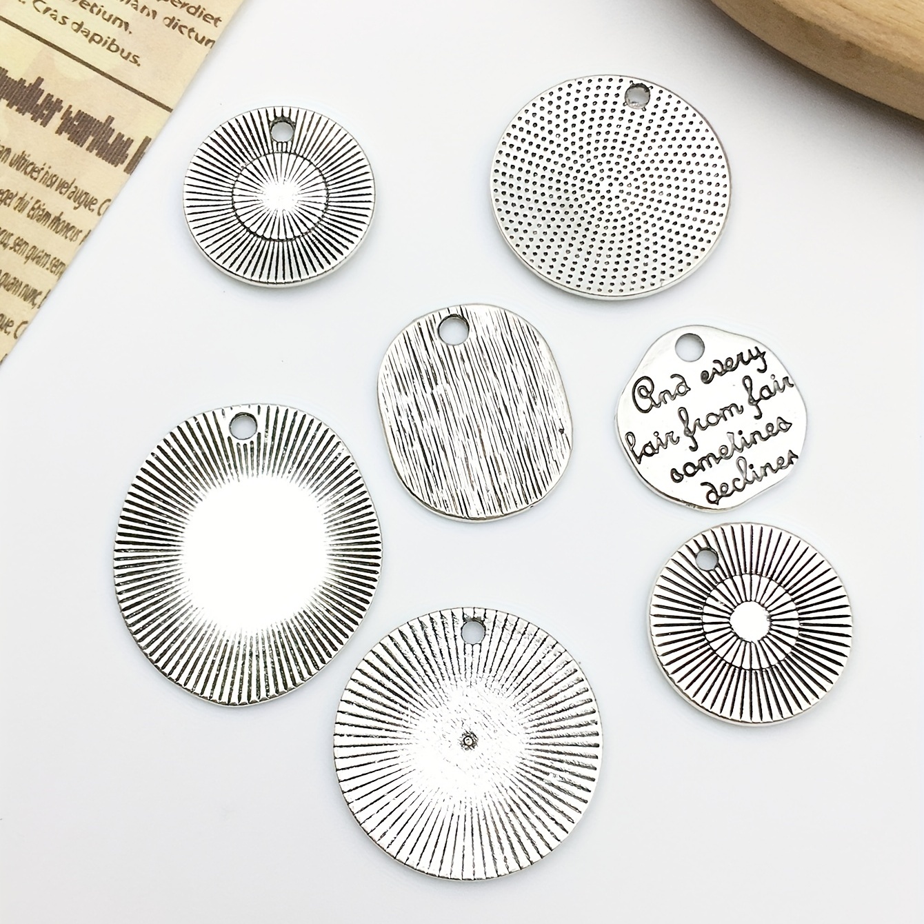 Zinc Alloy Charms Stickers Antique Silver Color Inspiration - Temu