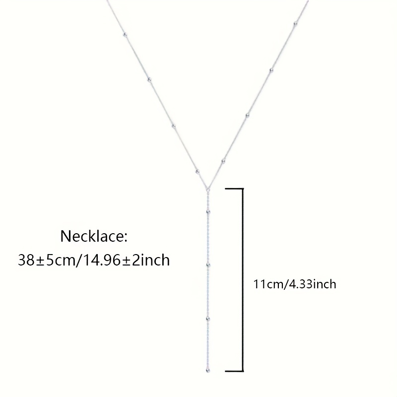 925 sterling sparkling tassel chain choker necklace for women ball chain fine jewelry wedding party birthday gift