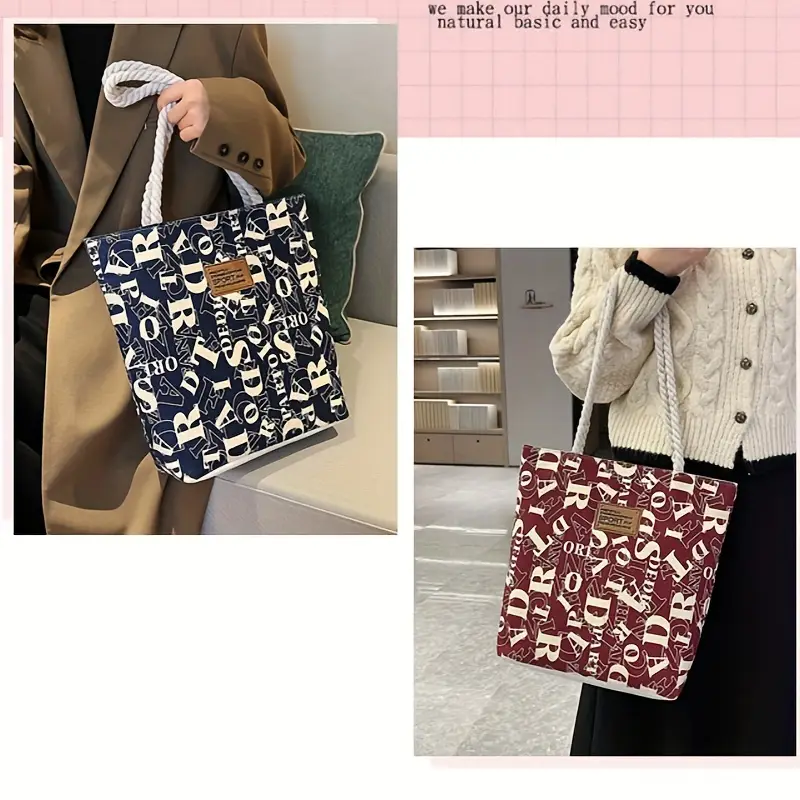 vintage bucket bag fashionable single shoulder bag versatile simple floral shopping tote details 5