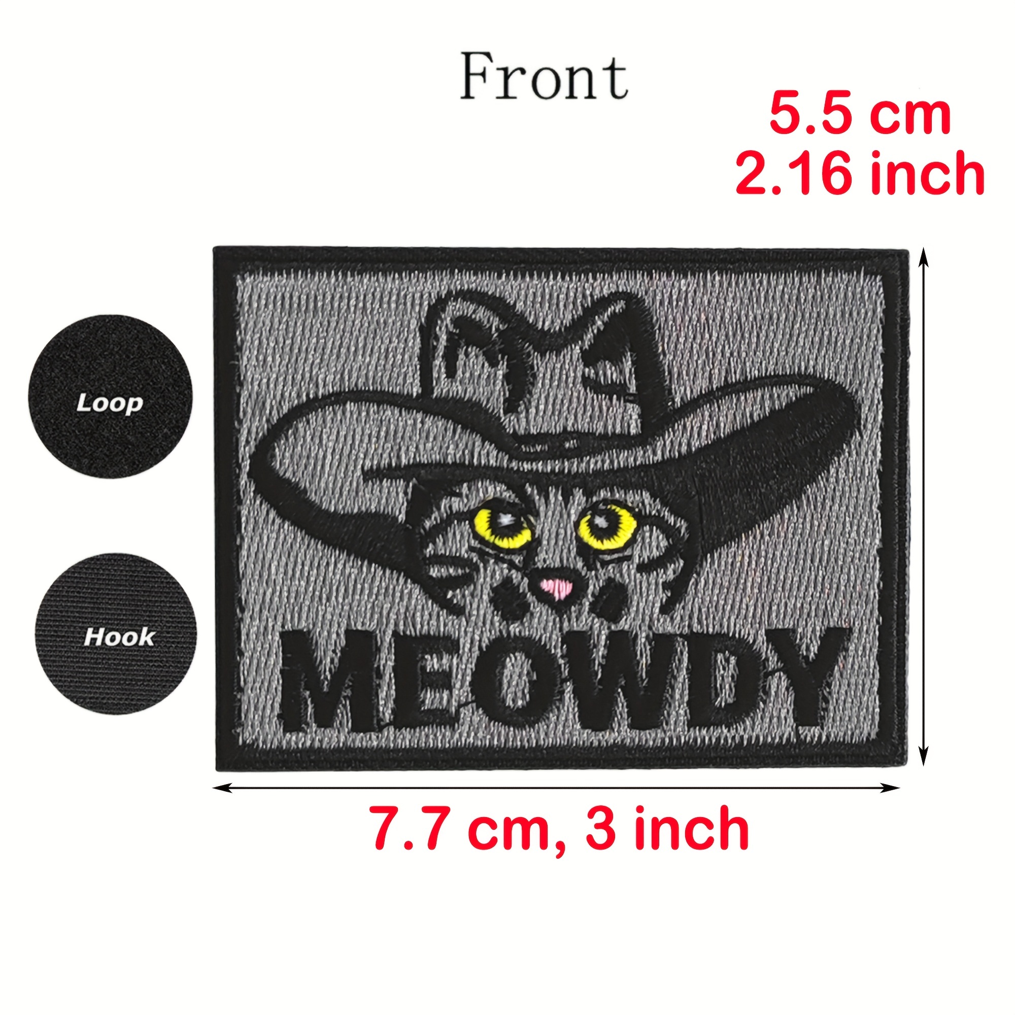 Parche Meowdy Parche Gancho Bucle Mochila Táctica Insignias - Temu