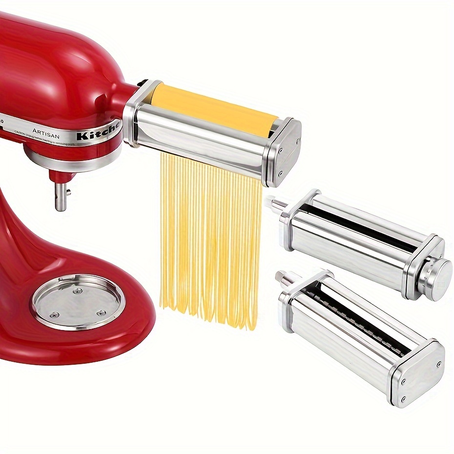 Pasta Maker Attachments Set For All Kitchenaid Stand Mixer, Including Pasta  Sheet Roller, Spaghetti Cutter, Fettuccine Cutter (machine/mixer Not  Included) Blender Accessories - Temu Germany