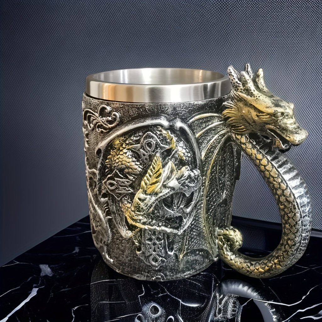 Dragon Coffee Mug Stainless Steel Coffee Cups Creative Cool - Temu