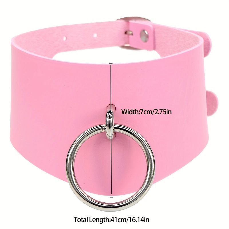 Personality PU Leather Choker Collar Necklace