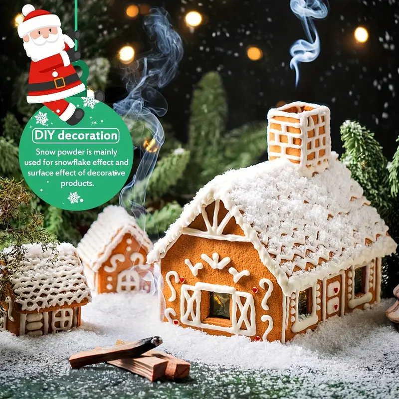 Set, 10.6 Oz Fake Snow Decorations - Artificial Snow For Christmas  Decorations, Fake Snow For Craft Village Displays, Instant Snow Dried  Plastic Snowf